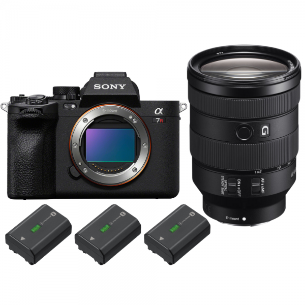 Sony A7R V + FE 24-105 mm f/4 G OSS + 3 Sony NP-FZ100-1