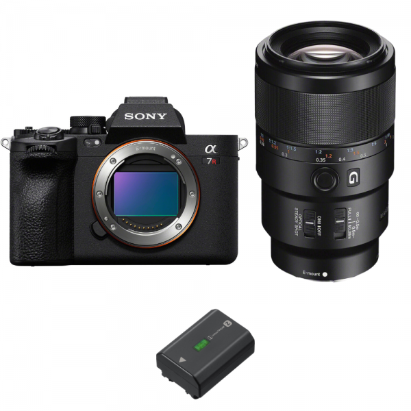 Sony A7R V + FE 90mm f/2.8 Macro G OSS + 1 Sony NP-FZ100 - Camara mirrorless-1