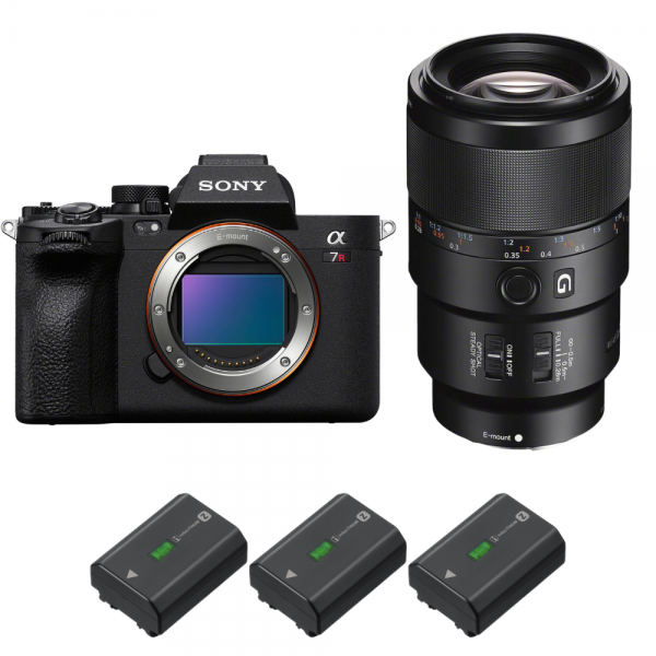 Sony A7R V + FE 90mm f/2.8 Macro G OSS + 3 Sony NP-FZ100-1