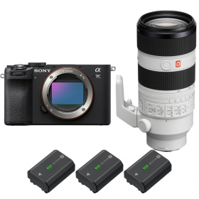 Sony A7C II Noir + FE 70-200mm f/2.8 GM OSS II + 3 Sony NP-FZ100-1