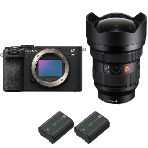 Sony A7C II Noir + FE 12-24mm f/2.8 GM + 2 Sony NP-FZ100-1