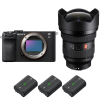 Sony A7C II Black + FE 12-24mm f/2.8 GM + 3 Sony NP-FZ100-1