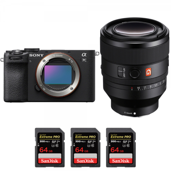 Sony A7C II Black + FE 50mm f/1.2 GM + 3 SanDisk 64GB Extreme PRO UHS-II SDXC 300 MB/s-1
