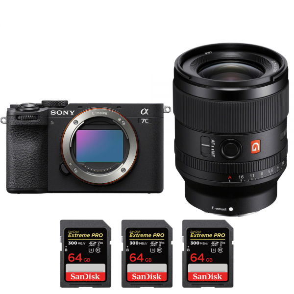 Sony A7C II Noir + FE 35mm f/1.4 GM + 3 SanDisk 64GB Extreme PRO UHS-II SDXC 300 MB/s-1