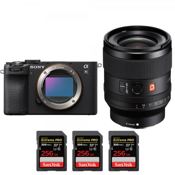 Sony A7C II Black + FE 35mm f/1.4 GM + 3 SanDisk 256GB Extreme PRO UHS-II SDXC 300 MB/s-1