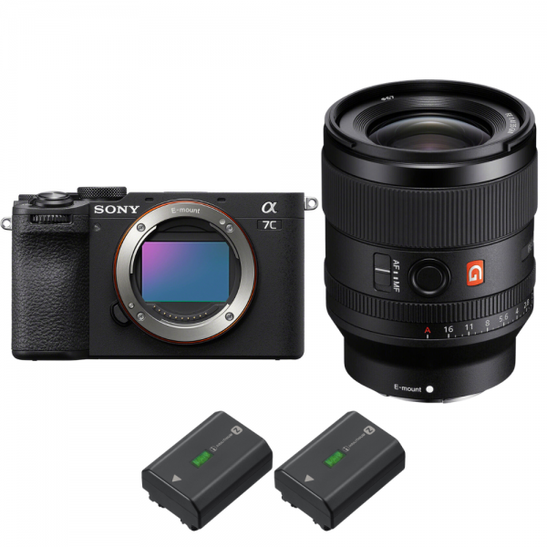 Sony A7C II Negro + FE 35mm f/1.4 GM + 2 Sony NP-FZ100-1
