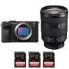 Sony A7C II Noir + FE 24-105mm f/4 G OSS + 3 SanDisk 128GB Extreme PRO UHS-II SDXC 300 MB/s-1