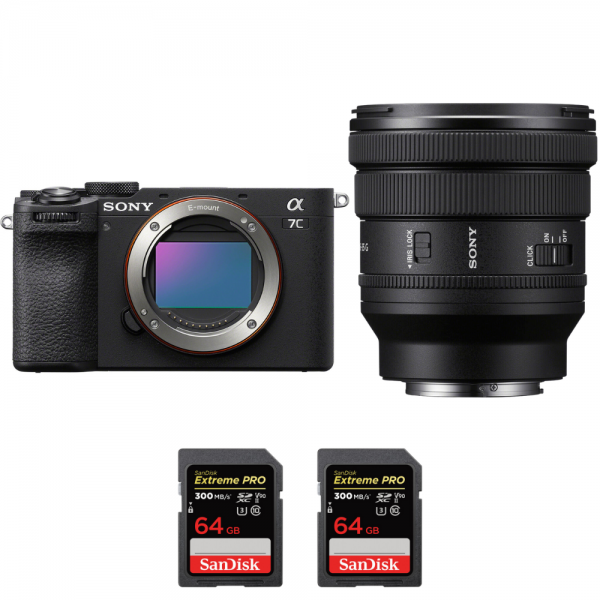 Sony A7C II Negro + FE PZ 16-35mm f/4 G + 2 SanDisk 64GB Extreme PRO UHS-II SDXC 300 MB/s-1