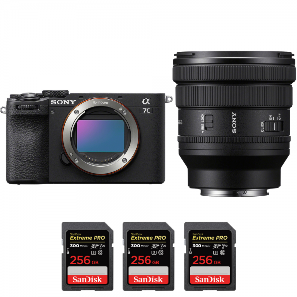 Sony A7C II Negro + FE PZ 16-35mm f/4 G + 3 SanDisk 256GB Extreme PRO UHS-II SDXC 300 MB/s-1
