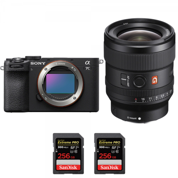 Sony A7C II Black + FE 24mm f/1.4 GM + 2 SanDisk 256GB Extreme PRO UHS-II SDXC 300 MB/s-1