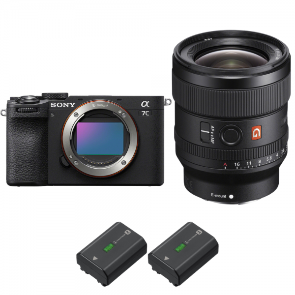 Sony A7C II Black + FE 24mm f/1.4 GM + 2 Sony NP-FZ100-1