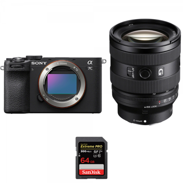 Sony A7C II Black + FE 20-70mm f/4 G + 1 SanDisk 64GB Extreme PRO UHS-II SDXC 300 MB/s-1
