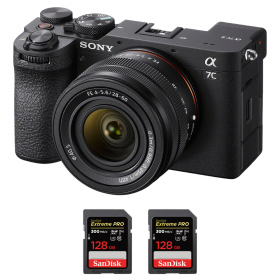 Sony A7C II Black + FE 28-60mm f/4-5.6 + 2 SanDisk 128GB Extreme PRO UHS-II SDXC 300 MB/s-1