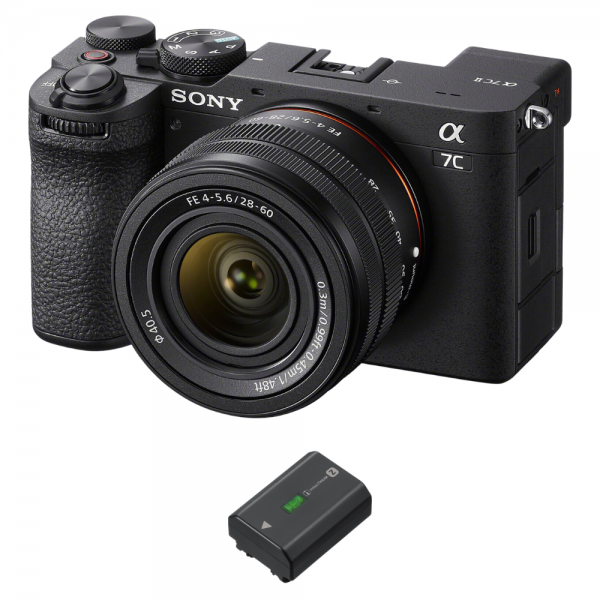 Sony A7C II Black + FE 28-60mm f/4-5.6 + 1 Sony NP-FZ100-1