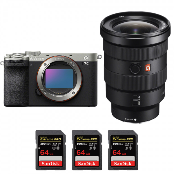 Sony A7C II Plata + FE 16-35mm f/2.8 GM + 3 SanDisk 64GB Extreme PRO UHS-II SDXC 300 MB/s-1