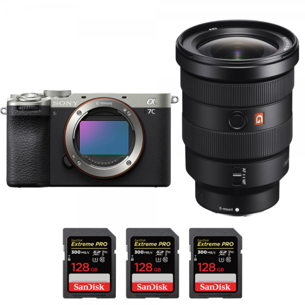 Sony A7C II Silver + FE 16-35mm f/2.8 GM + 3 SanDisk 128GB Extreme PRO UHS-II SDXC 300 MB/s-1