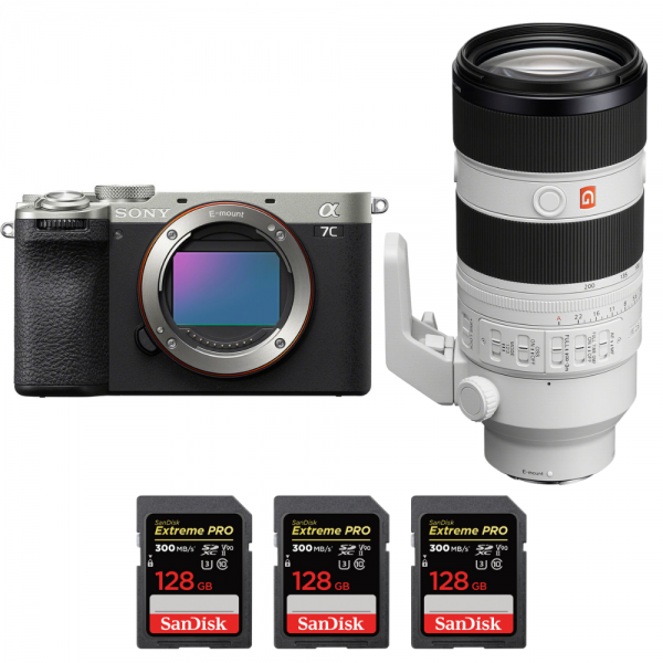 Sony A7C II Plata + FE 70-200mm f/2.8 GM OSS II + 3 SanDisk 128GB Extreme PRO UHS-II SDXC 300 MB/s-1