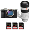 Sony A7C II Plata + FE 70-200mm f/2.8 GM OSS II + 3 SanDisk 128GB Extreme PRO UHS-II SDXC 300 MB/s-1