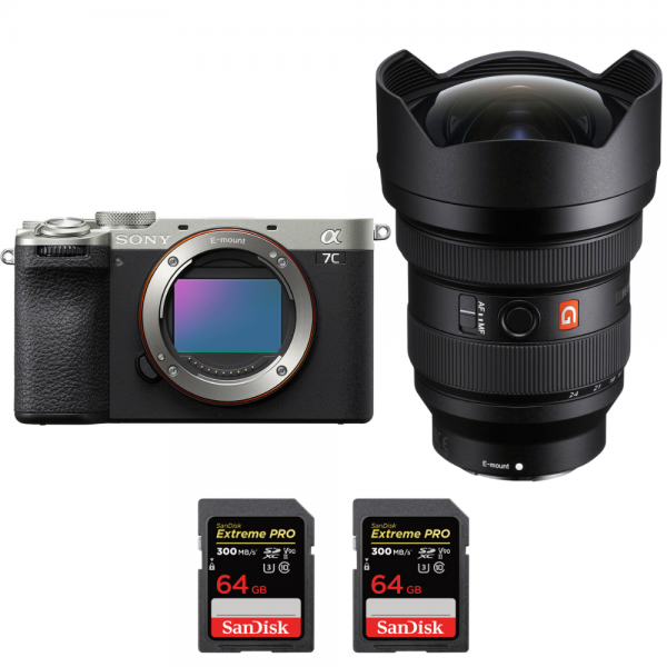 Sony A7C II Plata + FE 12-24mm f/2.8 GM + 2 SanDisk 64GB Extreme PRO UHS-II SDXC 300 MB/s-1
