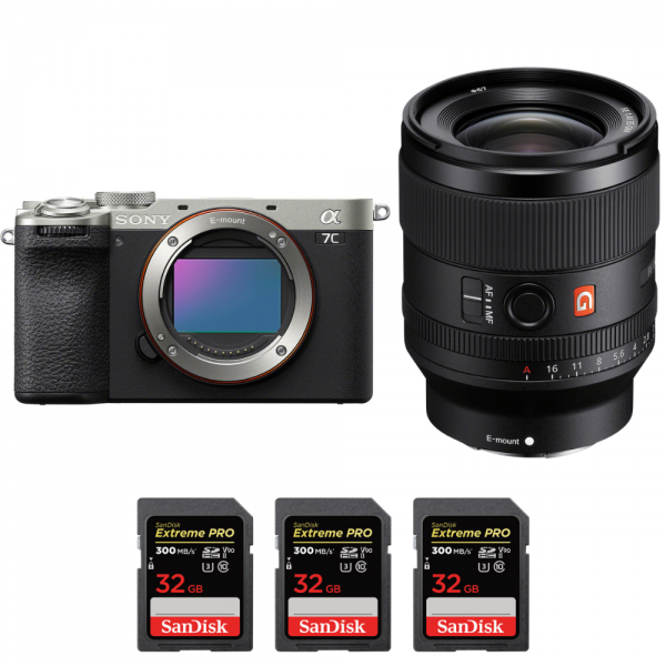 Sony A7C II Silver + FE 35mm f/1.4 GM + 3 SanDisk 32GB Extreme PRO UHS-II SDXC 300 MB/s-1