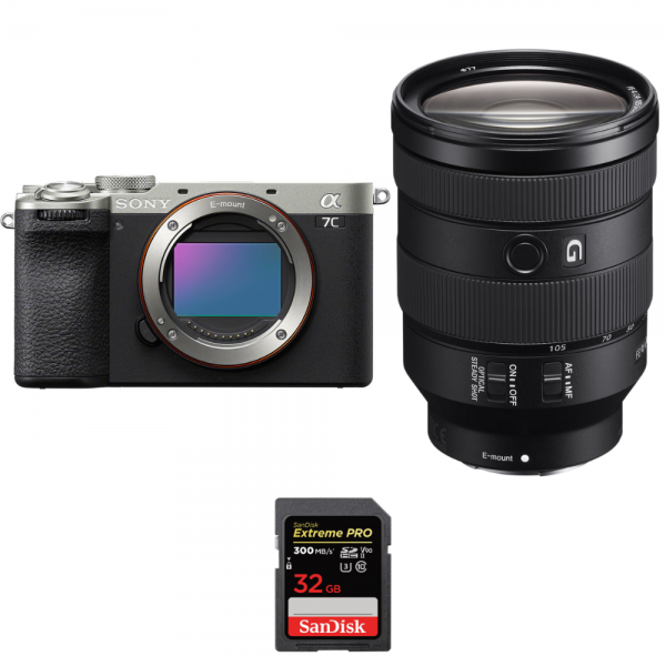 Sony A7C II Plata + FE 24-105mm f/4 G OSS + 1 SanDisk 32GB Extreme PRO UHS-II SDXC 300 MB/s-1