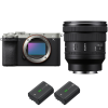 Sony A7C II Plata + FE PZ 16-35mm f/4 G + 2 Sony NP-FZ100-1