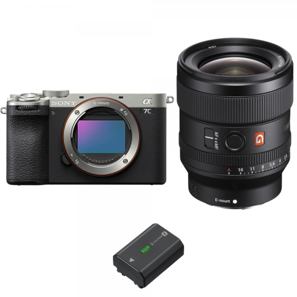 Sony A7C II Plata + FE 24mm f/1.4 GM + 1 Sony NP-FZ100-1