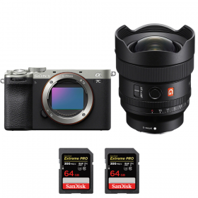Sony A7C II Silver + FE 14mm f/1.8 GM + 2 SanDisk 64GB Extreme PRO UHS-II SDXC 300 MB/s-1