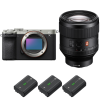Sony A7C II Silver + FE 85mm f/1.4 GM + 3 Sony NP-FZ100-1