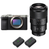 Sony A7C II Plata + FE 90mm f/2.8 Macro G OSS + 2 Sony NP-FZ100-1