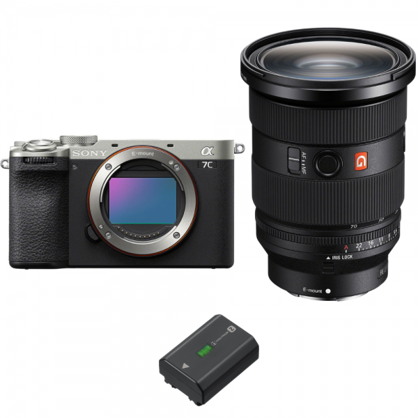 Sony A7C II Plata + FE 24-70mm f/2.8 GM II + 1 Sony NP-FZ100-1