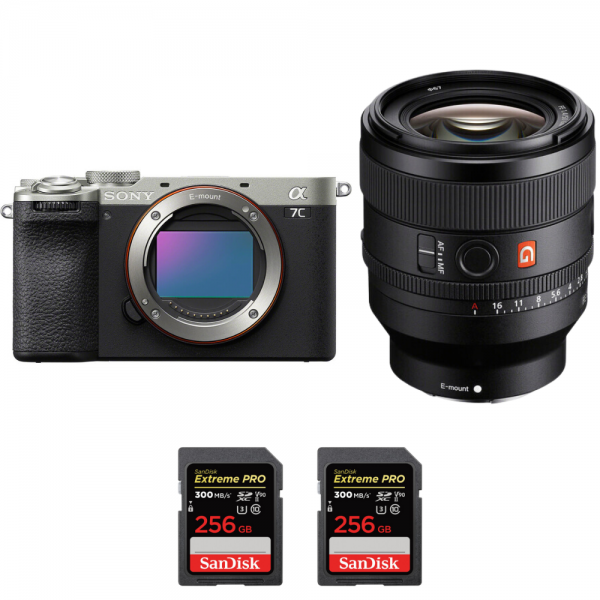 Sony A7C II Plata + FE 50mm f/1.4 GM + 2 SanDisk 256GB Extreme PRO UHS-II SDXC 300 MB/s-1