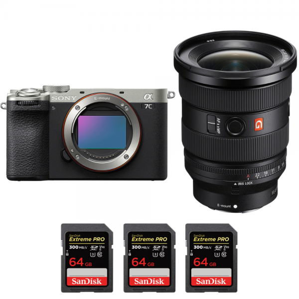 Sony A7C II Plata + FE 16-35mm f/2.8 GM II + 3 SanDisk 64GB Extreme PRO UHS-II SDXC 300 MB/s-1