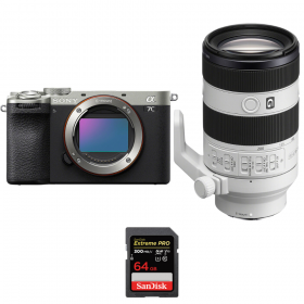 Sony A7C II Plata + FE 70-200mm f/4 Macro G OSS II + 1 SanDisk 64GB Extreme PRO UHS-II SDXC 300 MB/s-1