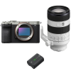 Sony A7C II Silver + FE 70-200mm f/4 Macro G OSS II + 1 Sony NP-FZ100-1