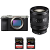 Sony A7C II Silver + FE 20-70mm f/4 G + 2 SanDisk 64GB Extreme PRO UHS-II SDXC 300 MB/s-1