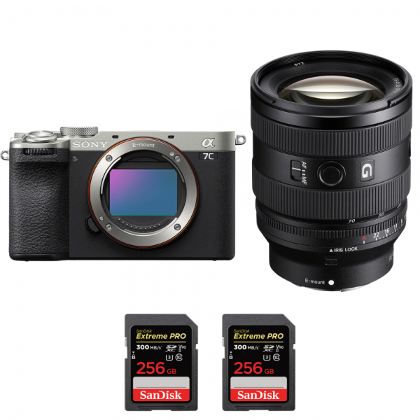 Sony A7C II Plata + FE 20-70mm f/4 G + 2 SanDisk 256GB Extreme PRO UHS-II SDXC 300 MB/s-1
