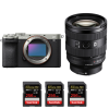 Sony A7C II Plata + FE 20-70mm f/4 G + 3 SanDisk 256GB Extreme PRO UHS-II SDXC 300 MB/s-1