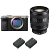 Sony A7C II Plata + FE 20-70mm f/4 G + 2 Sony NP-FZ100-1