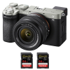 Sony A7C II Plata + FE 28-60mm f/4-5.6 + 2 SanDisk 64GB Extreme PRO UHS-II SDXC 300 MB/s-1