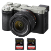 Sony A7C II Silver + FE 28-60mm f/4-5.6 + 2 SanDisk 128GB Extreme PRO UHS-II SDXC 300 MB/s-1