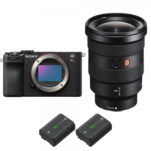Sony A7CR Black + FE 16-35mm f/2.8 GM + 2 Sony NP-FZ100-1