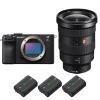 Sony A7CR Noir + FE 16-35mm f/2.8 GM + 3 Sony NP-FZ100-1