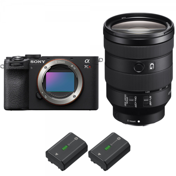 Sony A7CR Noir + FE 24-105mm f/4 G OSS + 2 Sony NP-FZ100-1