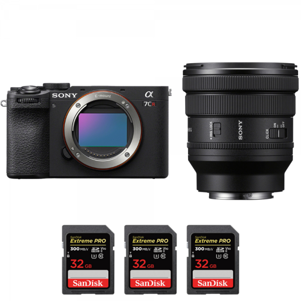 Sony A7CR Black + FE PZ 16-35mm f/4 G + 3 SanDisk 32GB Extreme PRO UHS-II SDXC 300 MB/s-1