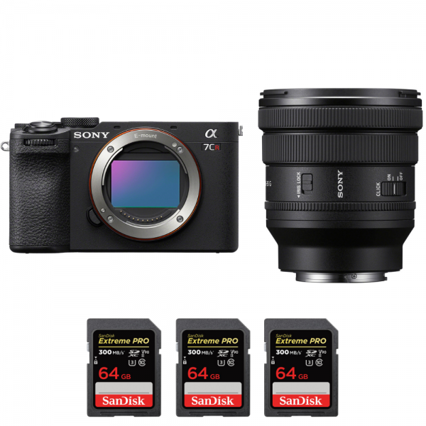 Sony A7CR Black + FE PZ 16-35mm f/4 G + 3 SanDisk 64GB Extreme PRO UHS-II SDXC 300 MB/s-1