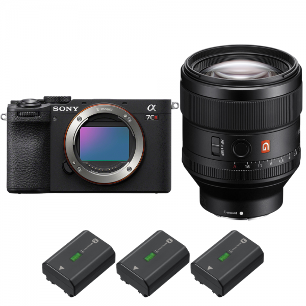 Sony A7CR Negro + FE 85mm f/1.4 GM + 3 Sony NP-FZ100-1