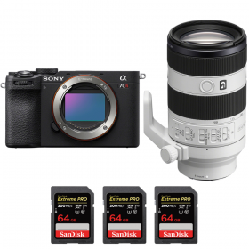 Sony A7CR Noir + FE 70-200mm f/4 Macro G OSS II + 3 SanDisk 64GB Extreme PRO UHS-II SDXC 300 MB/s-1