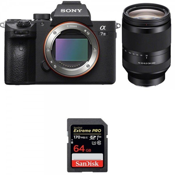 Sony A7 III + FE 24-240 mm f/3.5-6.3 OSS + SanDisk 64GB Extreme PRO UHS-I SDXC 170 MB/s - Camara mirrorless-1