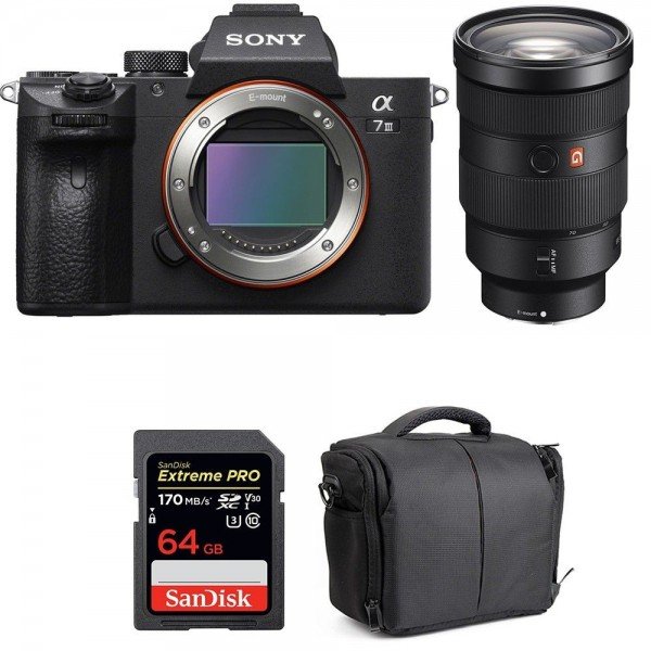 Sony A7 III + FE 24-70 mm f/2.8 GM + SanDisk 64GB Extreme PRO UHS-I SDXC 170 MB/s + Bolsa - Camara mirrorless-1